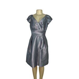 Alfred Sung Gray  Dress  Pleated Waist Design Size 12